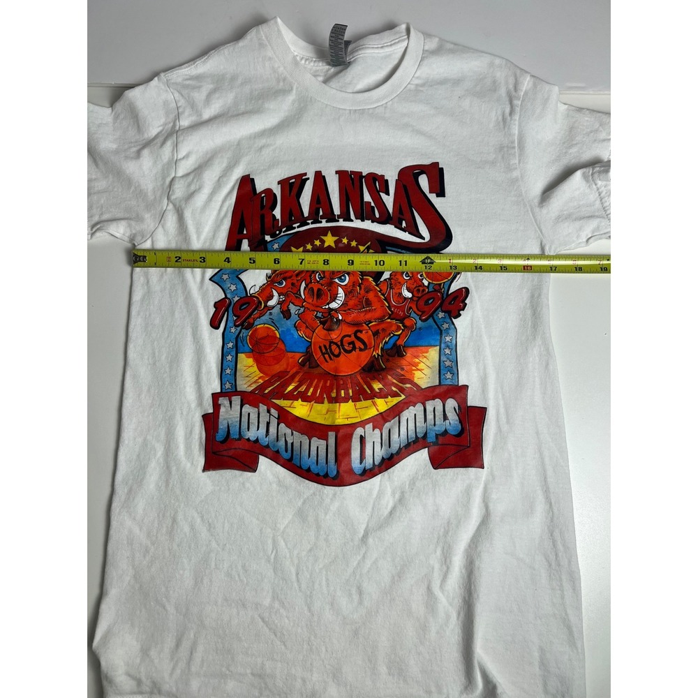 Reproduction 1994 Arkansas Razorbacks National Champs Basketball T Shirt Size S